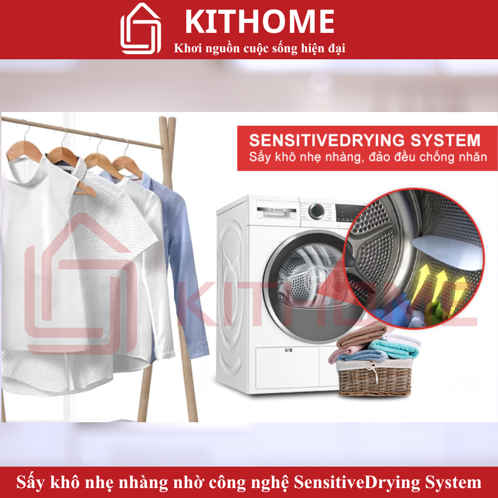 SensitiveDrying System sấy khô nhẹ nhàng, chống nhăn