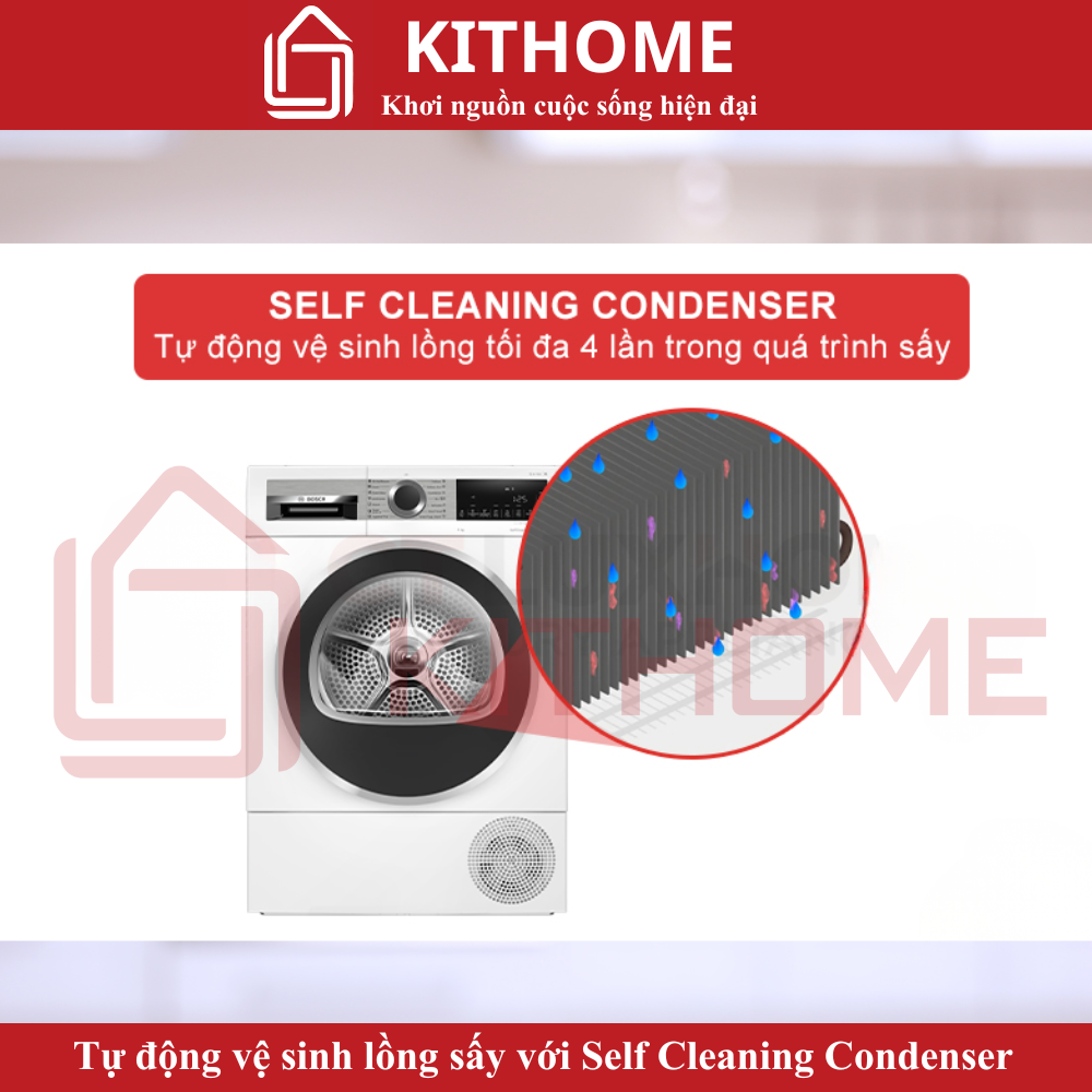 Tự động vệ sinh lồng sấy với Self Cleaning Condenser