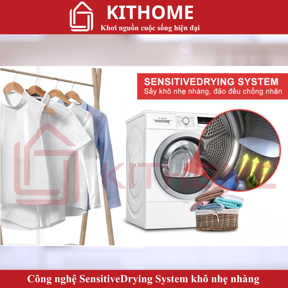 SensitiveDrying System chống nhăn, sấy nhẹ nhàng