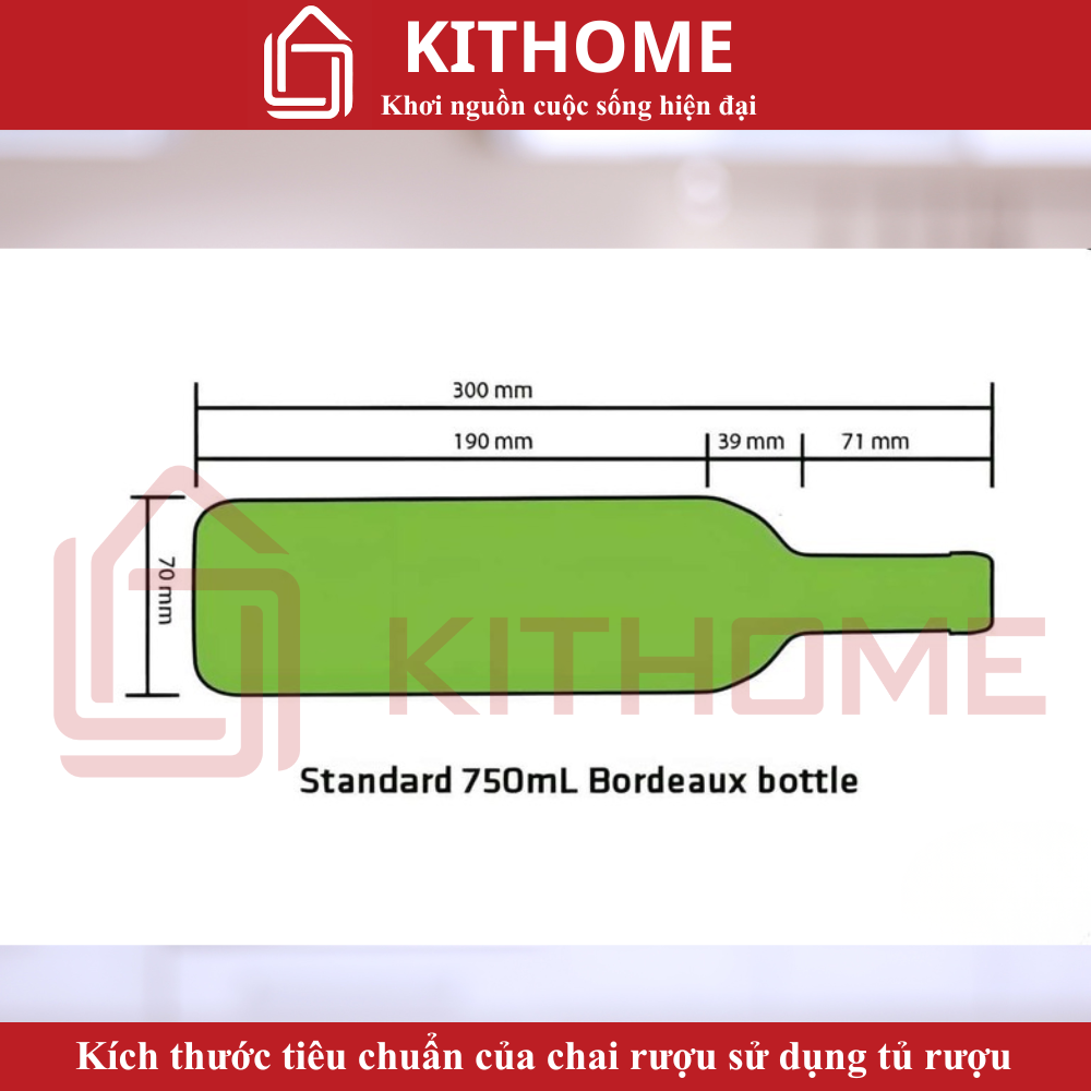 Dung tích 58 lít lưu trữ thoải mái 21 chai rượu vang 0.75L