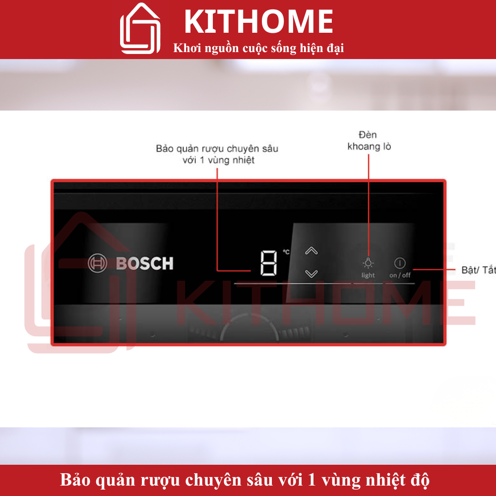 1 vùng nhiệt độ tối ưu – bảo quản rượu chuyên sâu và ổn định