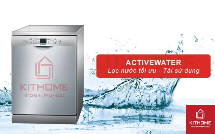Công nghệ ActiveWater giúp máy rửa bát tiêu thụ ít nước hơn