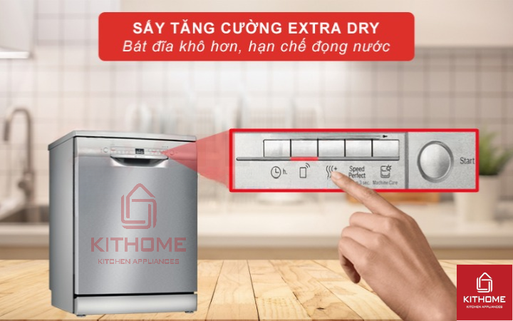 Bát đĩa khô ráo hơn khi kích hoạt thêm sấy tăng cường Extra Dry