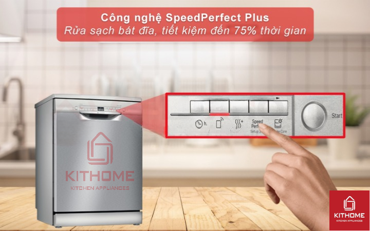 Lựa chọn SpeedPerfect Plus rửa nhanh, tiết kiệm đến 75% thời gian
