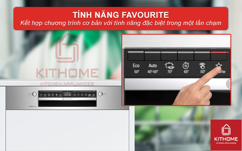 Kết hợp chương trình cơ bản với tính năng đặc biệt trong một nút nhấn Favourite.