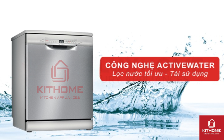 Công nghệ ActiveWater tối ưu lượng nước rửa cho từng chu trình