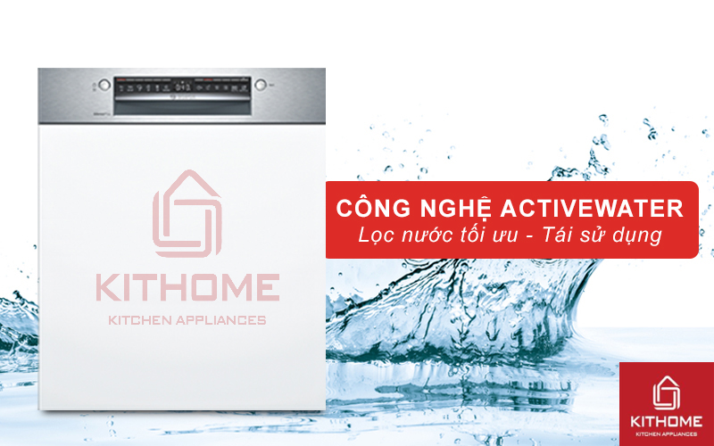 Công nghệ ActiveWater quản lý tối ưu và tái sử dụng nước rửa.