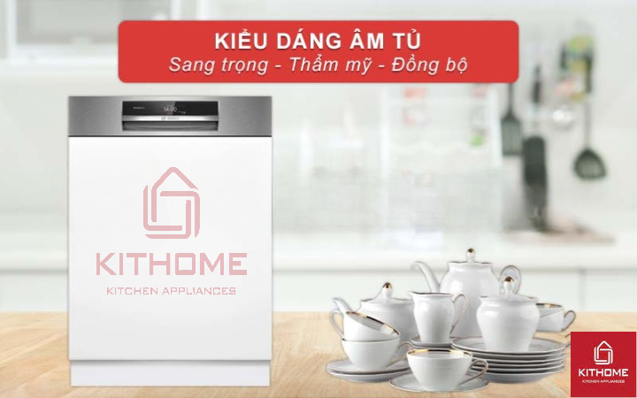 Thiết kế lắp âm đồng bộ hiện đại phù hợp với nhiều không gian bếp