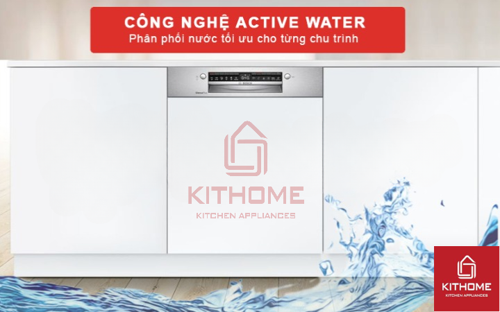 Công nghệ thông minh Active Water giúp phân phối lượng nước một cách tối ưu cho từng chu trình