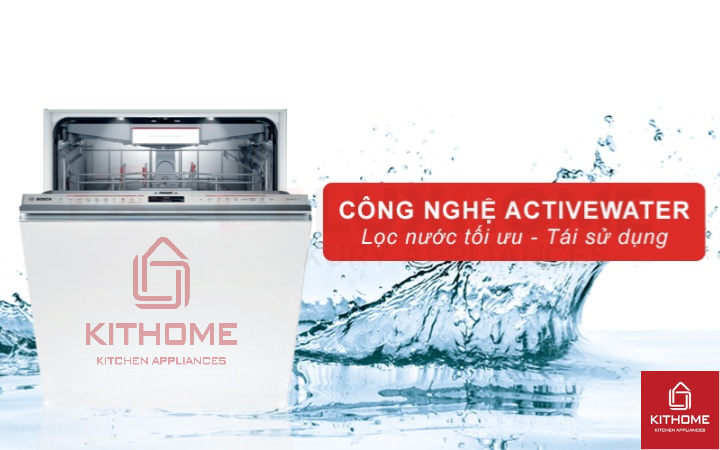 Công nghệ ActiveWater tối ưu hóa lượng nước rửa cho từng chu kỳ