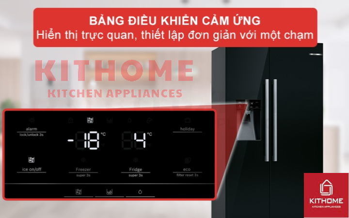 Bảng điều khiển cảm ứng hiện đại và màn hình LCD tiện lợi