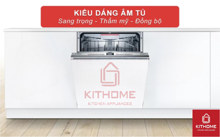 Máy rửa bát Bosch SGV4HCX48E serie 4 được thiết kế với kiểu dáng âm tủ