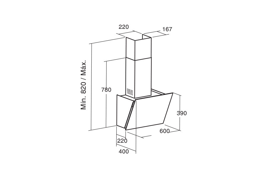 Máy hút mùi Cata BIBLOS 600 GBK 2 Máy hút mùi Cata BIBLOS 600 GBK - Ảnh 2