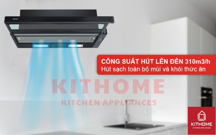 Công suất hút mạnh mẽ, loại bỏ mùi và khói thức ăn hiệu quả
