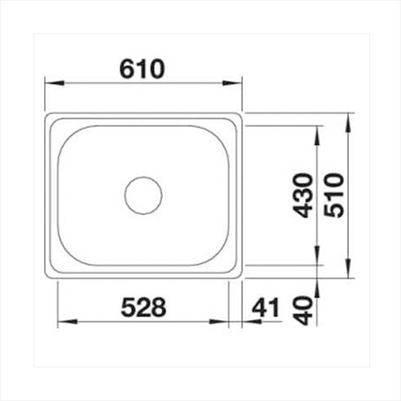 CHẬU RỬA BÁT ĐƠN BLANCO PLENTA 6 610MM 570.27.199
