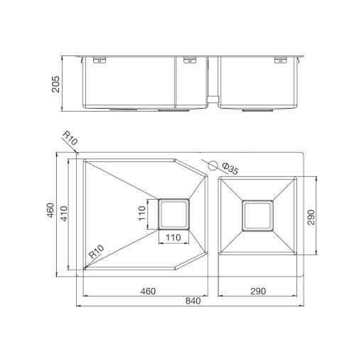 CHẬU RỬA BÁT MALLOCA MS 610T
