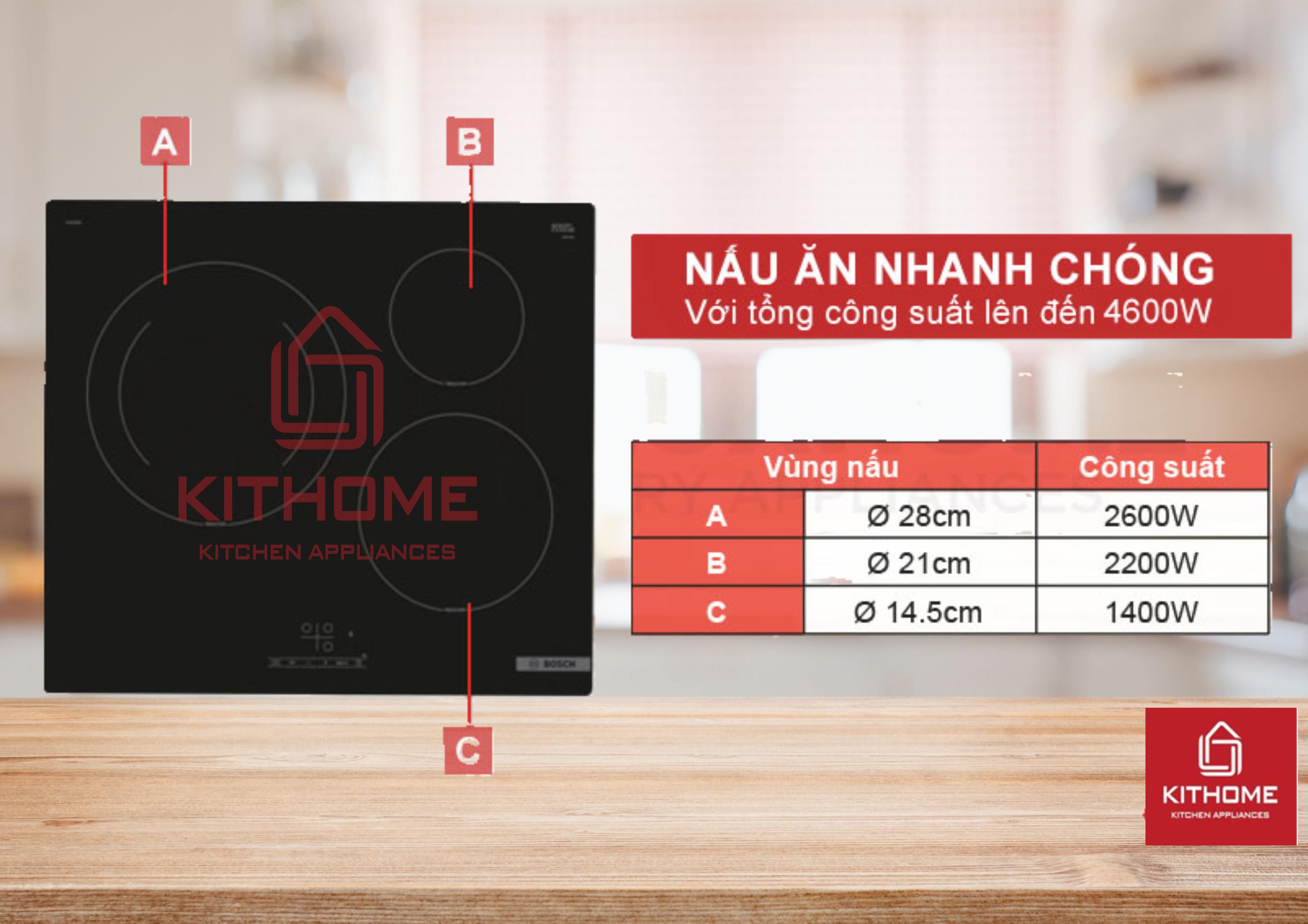 Nấu Ăn Nhanh Chóng Với 3 Vùng Nấu