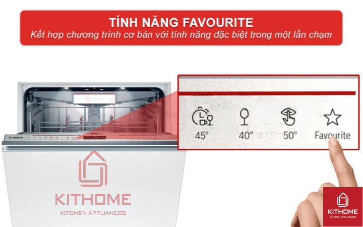 Kết hợp chương trình cơ bản và tính năng đặc biệt trong một nút nhấn Favourite