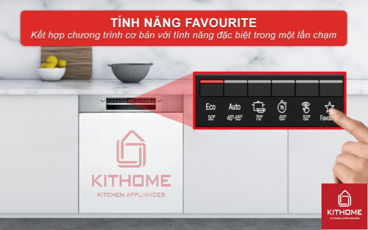 Tính năng Favourite có khả năng kết hợp 1 chương trình cơ bản và 1 tính năng đặc biệt