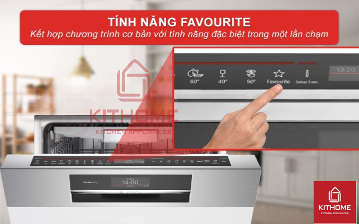 Kết hợp chương trình cơ bản với tính năng đặc biệt trong một nút nhấn Favourite