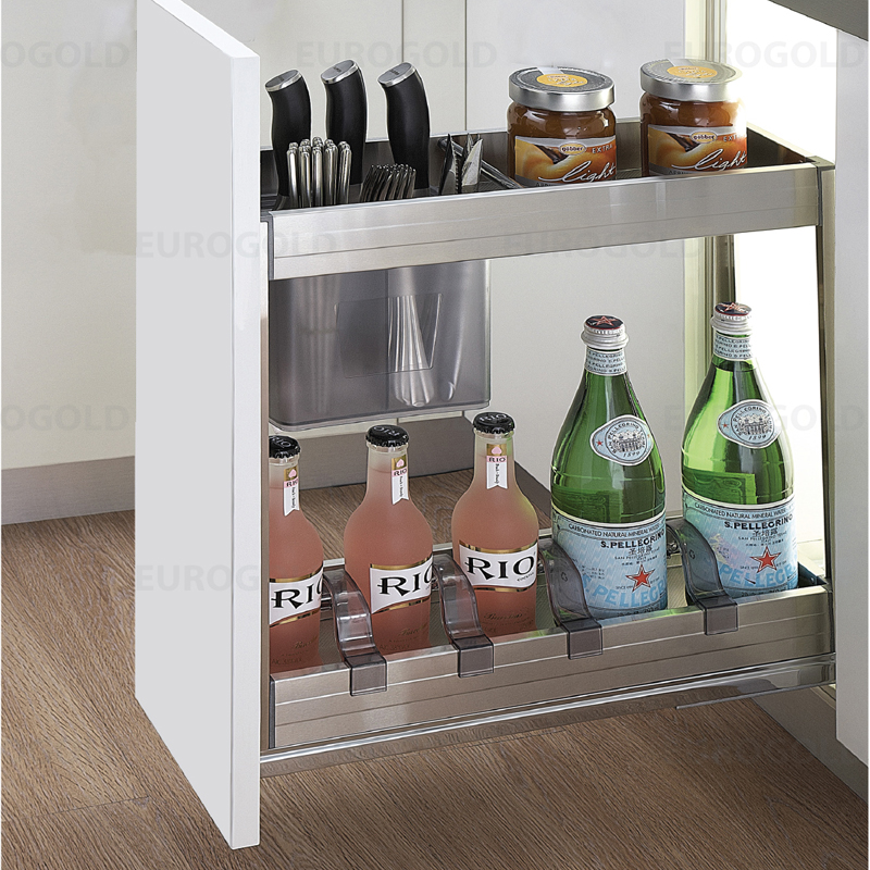 Giá dao thớt inox hộp China cho ngăn kéo 200mm EU1020