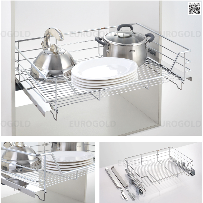 Giá xoong nồi tủ dưới inox mạ crom China - 700mm EG6170