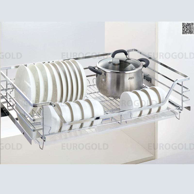 Giá xoong nồi bát đĩa tủ dưới inox 304 cao cấp China - 600mm EP60