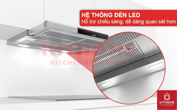Đèn LED chiếu sáng rõ ràng, giúp bạn dễ dàng quan sát khi nấu nướng