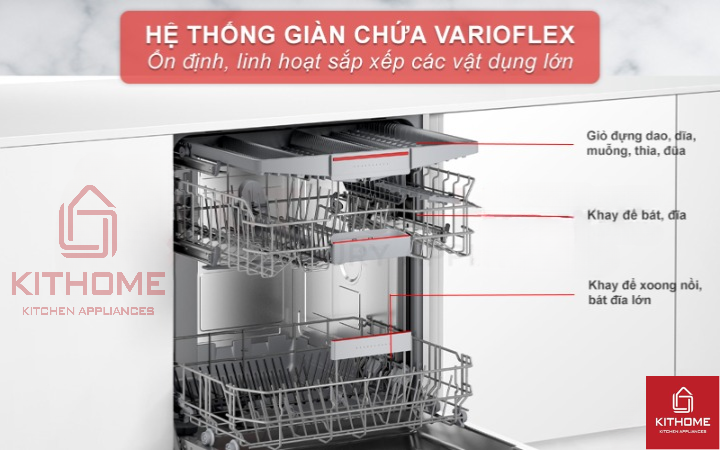 Hệ thống giỏ chứa Vario rộng rãi, linh hoạt và an toàn