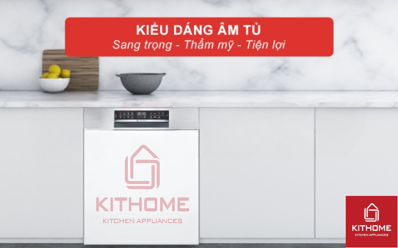 Máy rửa bát Bosch serie 6 SMI6ZCS49E có kiểu dáng âm tủ sang trọng