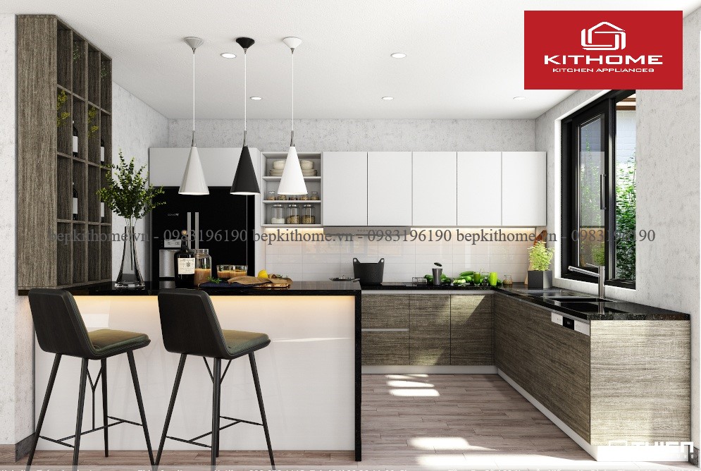 Mẫu tủ bếp Laminate LAMI12