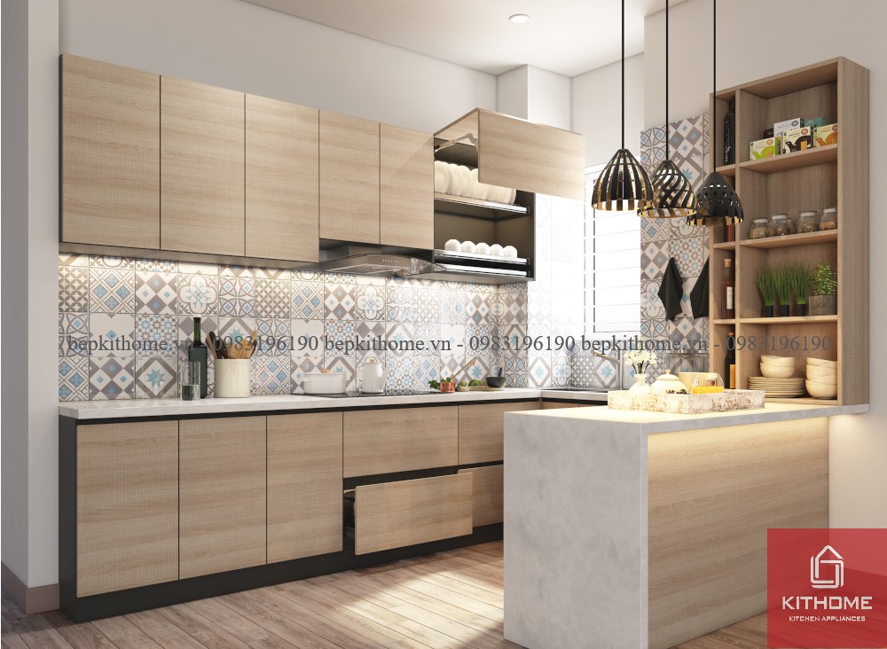 Mẫu tủ bếp Laminate LAMI13