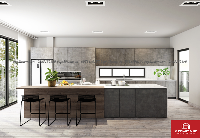 Mẫu tủ bếp Laminate - LAMI17