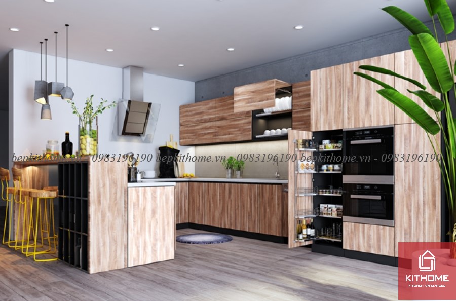 Mẫu tủ bếp Laminate LAMI27