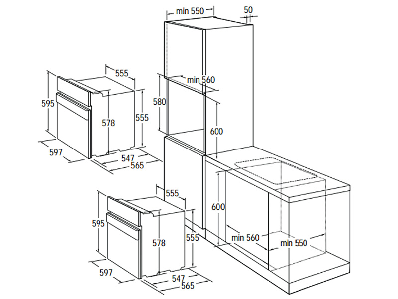 Lò nướng âm tủ Hafele HO-K60A-535.00.310