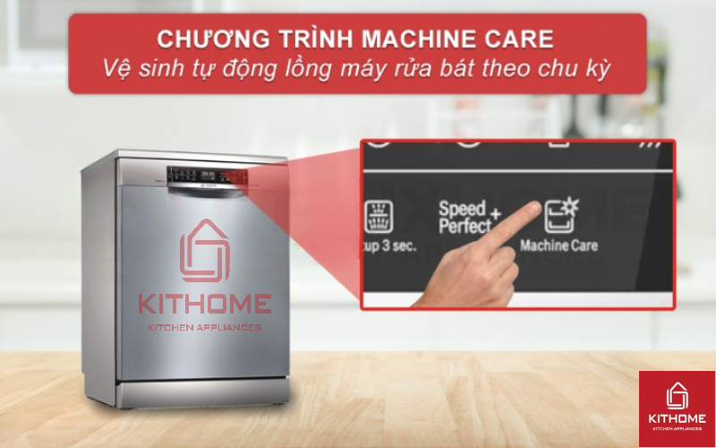Tính năng Machine Care vệ sinh tự động máy rửa bát