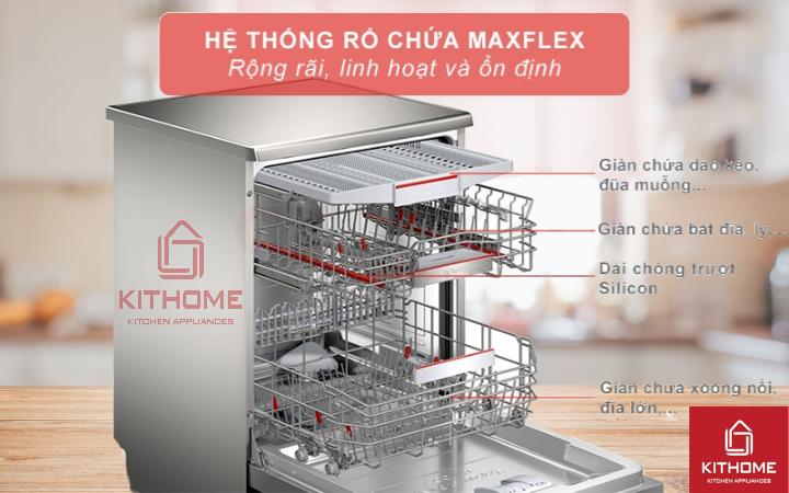 Hệ thống giỏ chứa Max Flex rộng rãi