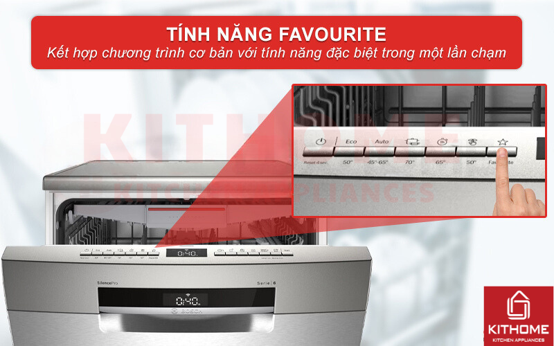 Tích hợp chương trình cơ bản và tính năng đặc biệt trong một nút nhấn Favourite.