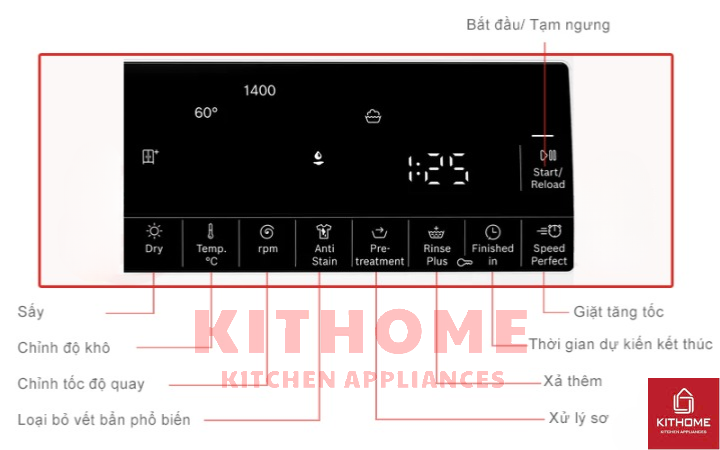 Lựa chọn thêm 9 chương trình bổ sung hỗ trợ sấy quần áo hiệu quả hơn