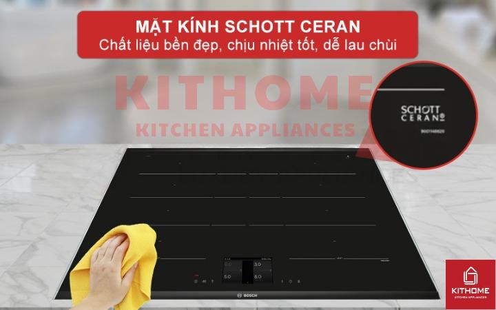 Mặt kính Schott Ceran bền đẹp, chịu nhiệt tốt
