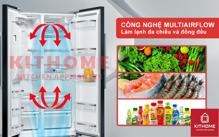 Hệ thống làm lạnh đa chiều MultiAirflow đảm bảo nhiệt độ đồng đều