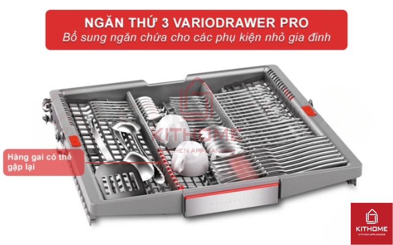 Bổ sung ngăn chứa thứ 3 VarioDrawer đựng các phụ kiện nhỏ trong gia đình