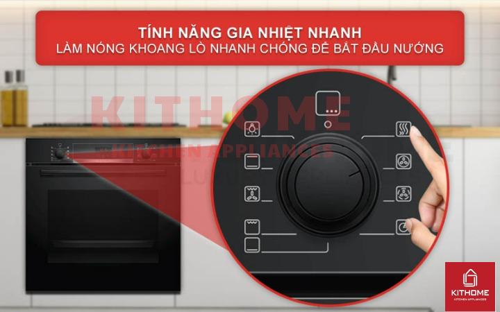 Chế độ gia nhiệt nhanh Rapid Heating tiết kiệm thời gian