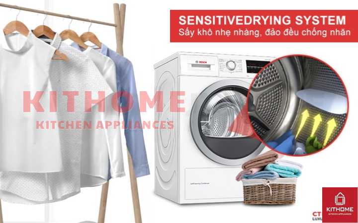 SensitiveDrying System – Sấy nhẹ nhàng, đảo đều chống nhăn