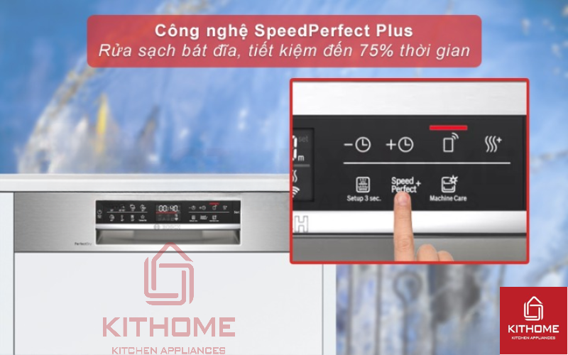 Tiết kiệm đến 75% thời gian rửa với tính năng SpeedPerfect Plus