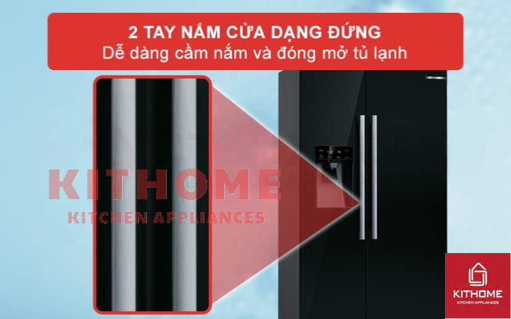 Thiết kế sang trọng và hiện đại với 2 cánh cửa và màu đen tinh tế