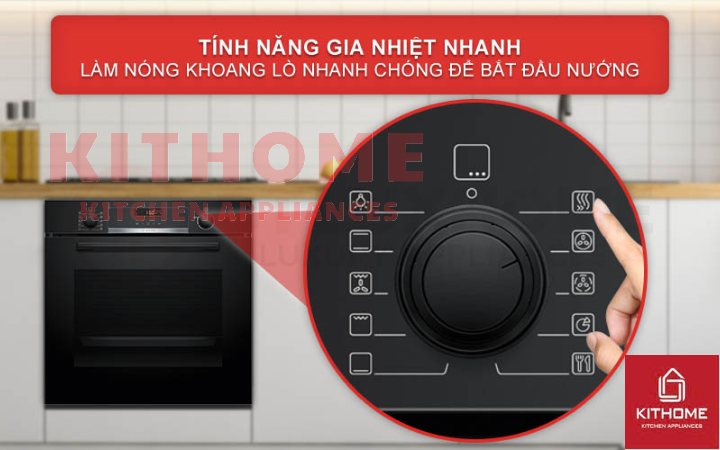 Chức năng gia nhiệt nhanh Rapid Heating giúp rút ngắn thời gian nấu nướng