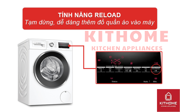 Tính năng Reload – Thêm đồ giặt tiện lợi ngay giữa chu trình