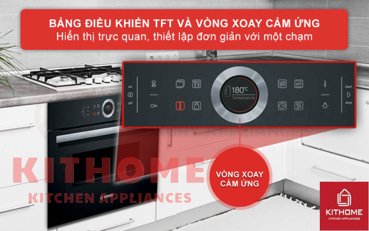 Bảng điều khiển TFT cảm ứng cùng vòng xoay hiện đại