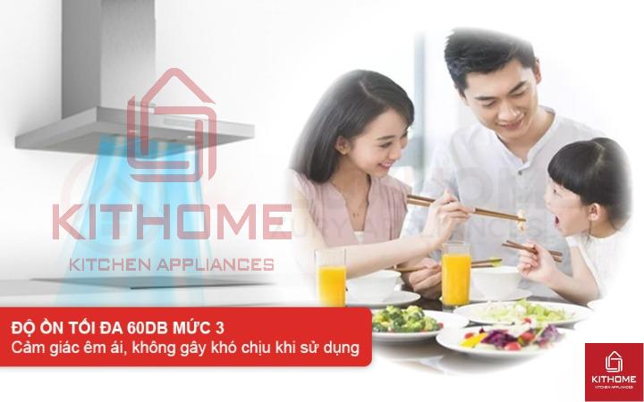 Độ ồn ở ngưỡng 60dB tạo sự êm ái, không quá khó chịu khi sử dụng
